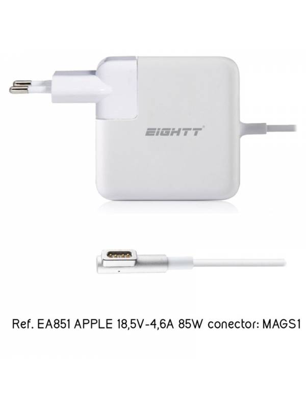 ALIMENTADOR PORT.  85W EIGHTT  ESPECIFICO APPLE PN: EA851 EAN: 8425402171059