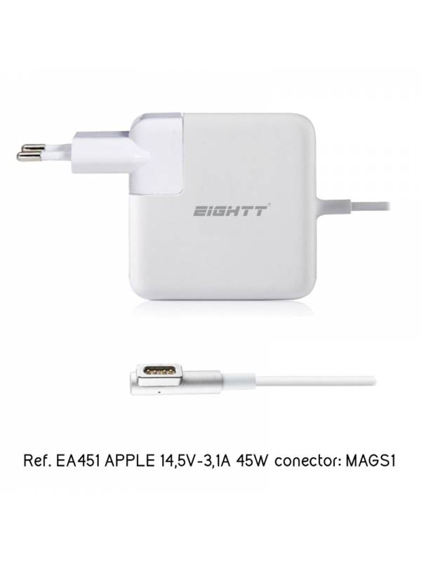 ALIMENTADOR PORT.  45W EIGHTT  ESPECIFICO APPLE PN: EA451 EAN: 8425402171097