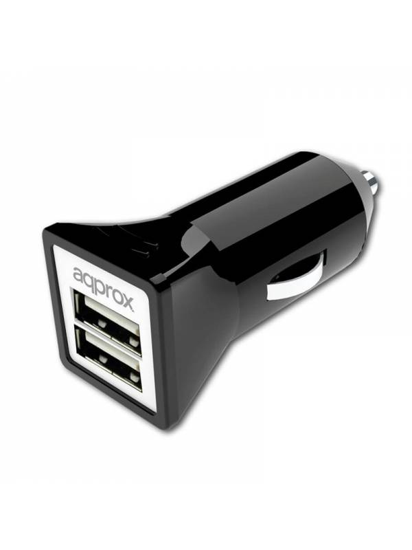 CARGADOR  5V COCHE 2X USB 3.1A  NEGRO PN: APPUSBCAR31B EAN: 8435099516170