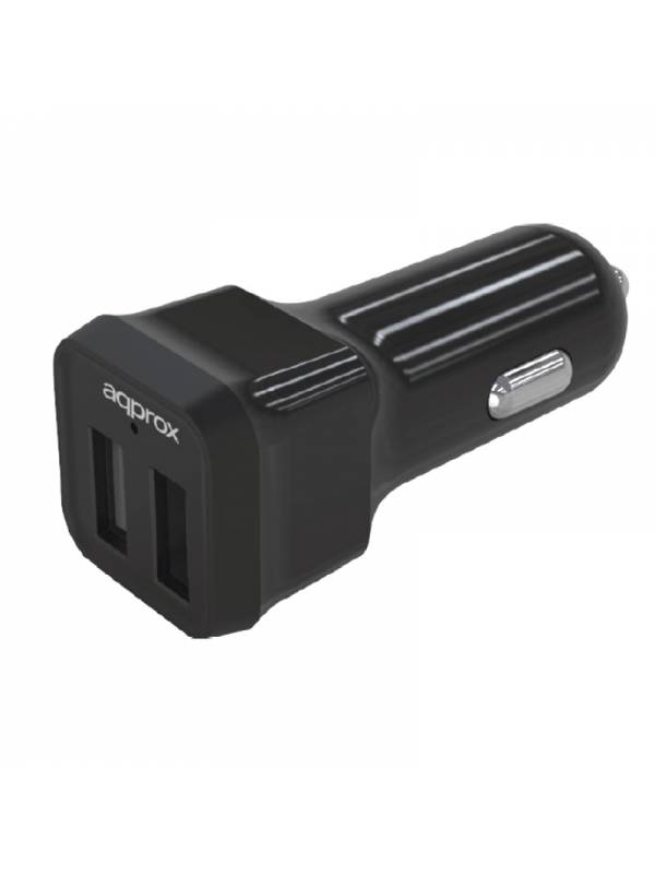 CARGADOR  5V COCHE 2X USB 2.4A  NEGRO PN: APPUSBCAR24B EAN: 8435099526070