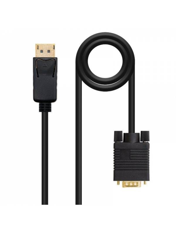 CABLE DP A VGA, DPM-VGAM 2M  NEGRO PN: 10.15.4402 EAN: 8433281008670