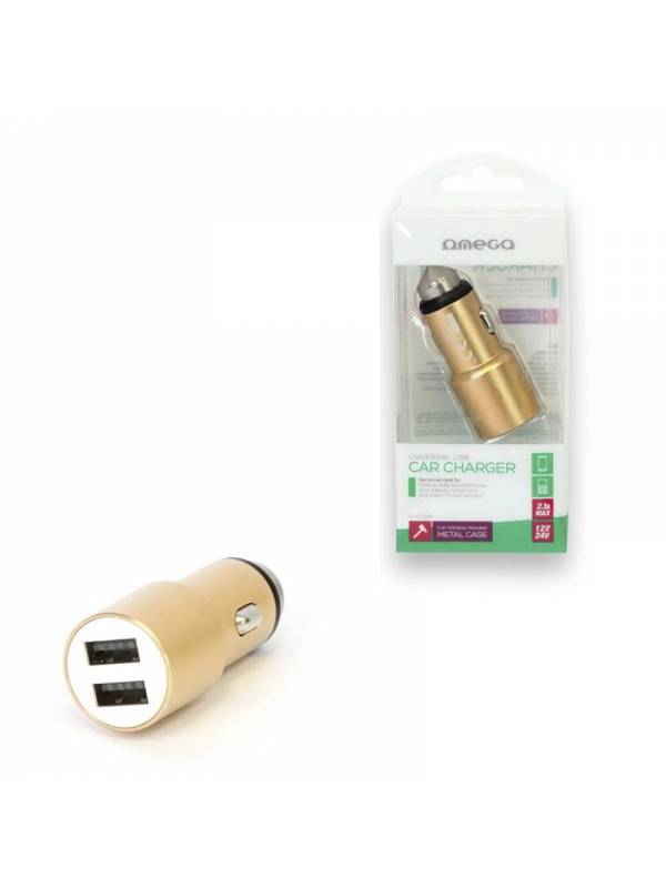 CARGADOR  5V COCHE 2 X USB OME GA METAL DORADO PN: OUCC2MG EAN: 5907595442503