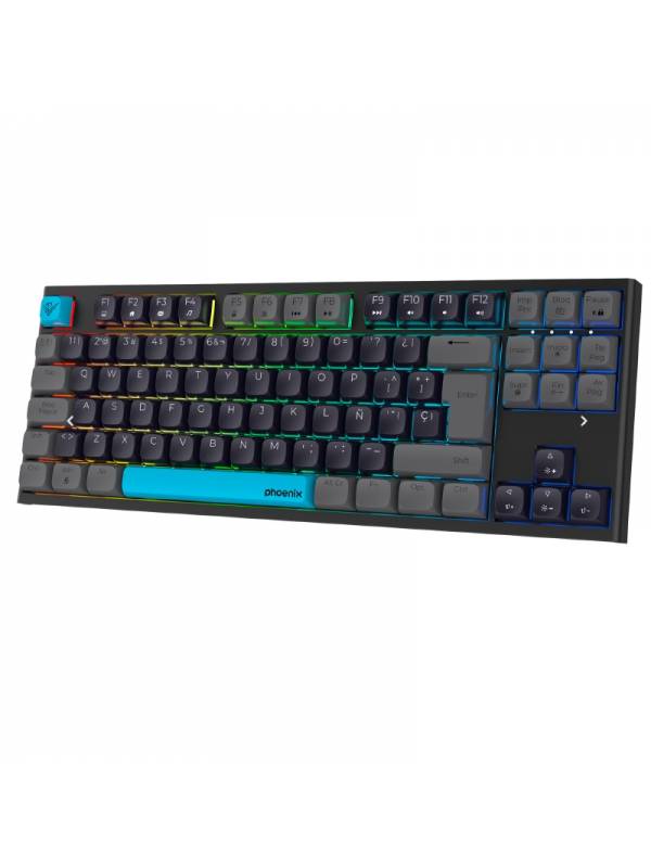 TECLADO USB GAMING PHOENIX     ROYAL MECANICO NEGRO RGB PN: PHROYAL EAN: 8436583236734