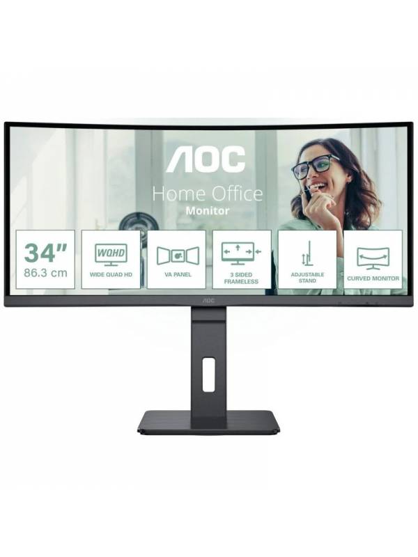 MONITOR   34 AOC LED CURVO    CU34P3CV WQHD MULTIMEDIA NEGRO PN: CU34P3CV EAN: 4038986110730