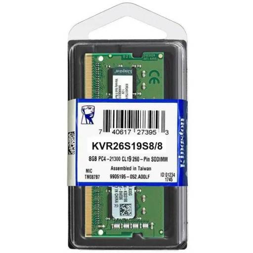 SODIMM DDR4  8GB/2666 KINGSTON PN: KVR26S19S8/8 EAN: 740617280630