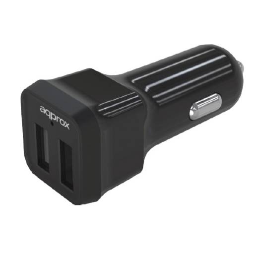 CARGADOR  5V COCHE 2X USB 2.4A  NEGRO PN: APPUSBCAR24B EAN: 8435099526070