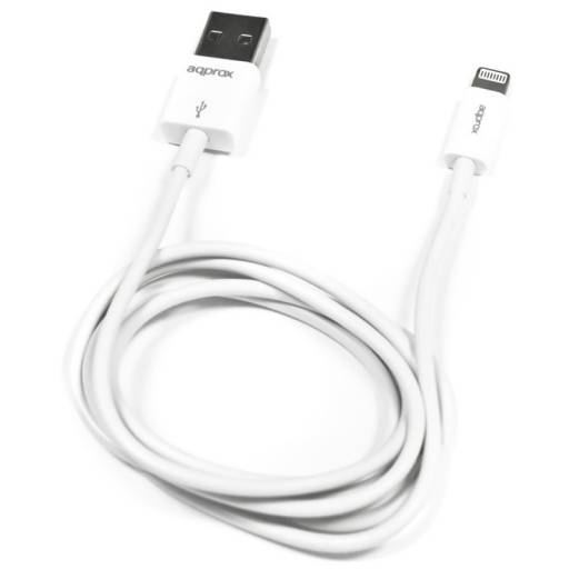 CABLE APPROX LIGHTNING A USB   2.0 1M BLANCO PN: APPC03V2 EAN: 8435099514909