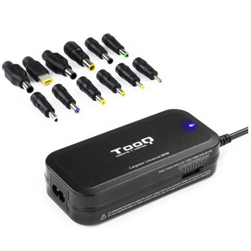 ALIMENTADOR PORT. 90W TOOQ MAN UAL 2 X USB 12 CONECTORES PN: TQLC-90BS02M EAN: 8433281007239