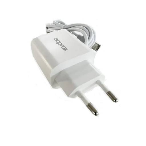 CARGADOR 5V ENCHUFE APPROX 18W CON CABLE TYPE C BLANCO PN: APPUSBWALL18 EAN: 8435099531722