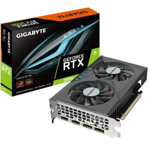 VGA RTX3050    6GB GDDR6  NVID IA GIGABYTE EAGLE OC EDITION PN: GV-N3050EAGLE OC EAN: 4719331354237