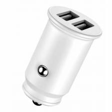 CARGADOR 5V COCHE 2X USB BYHOM E 2.4A BLANCO PN: YCC-01W EAN: 8433772199757